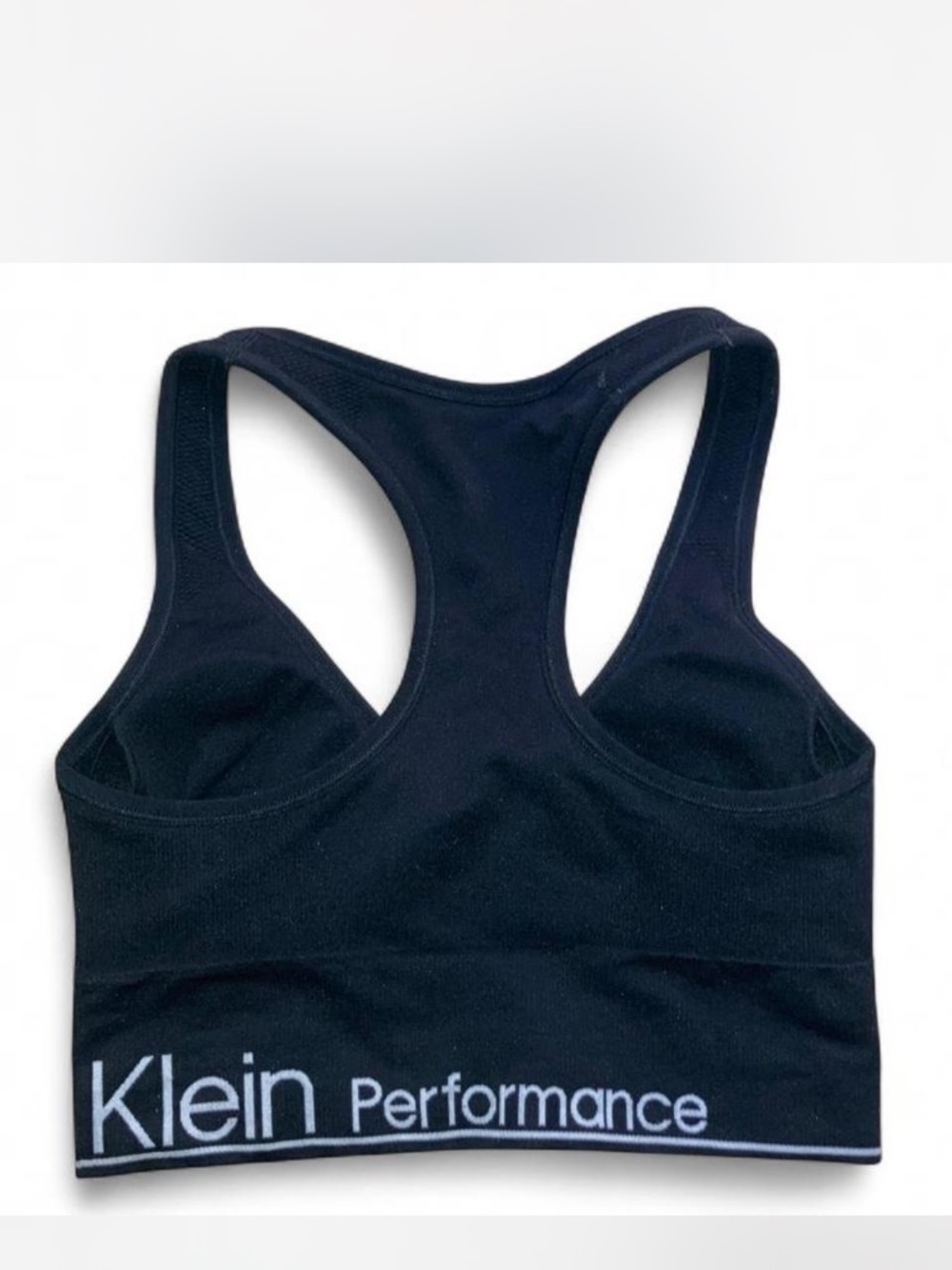 Calvin Klein Black V-Neck Racerback Sports Bra - Picture 2 of 5